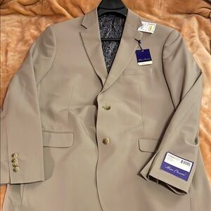 Men's Tan Blazer. Alan Flusser. MWT classic . Size 42 Large.